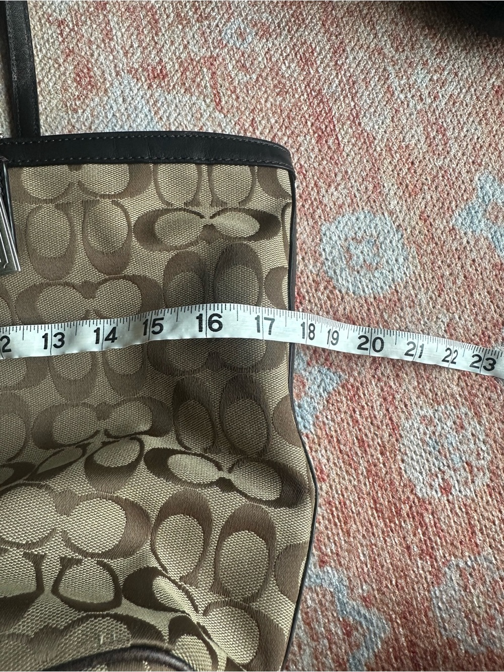 Y2K coach vintage city tote signature canvas print br… - Gem